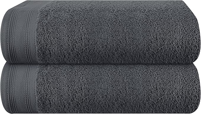 Cotton 2 Pack Oversized Bath Towel Set 28x55 inches, Large Bath Towels by Unknown