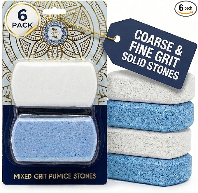 Earth & I Pumice Stone for Feet – 6-Pack Callus Remover Set | 3 Coarse + 3 Fine by EarthI