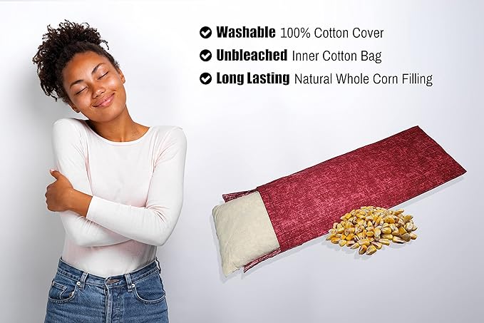 Microwavable Corn Filled Heating Pad and Cold Pack/Washable 100% Cotton Cover - Image 4
