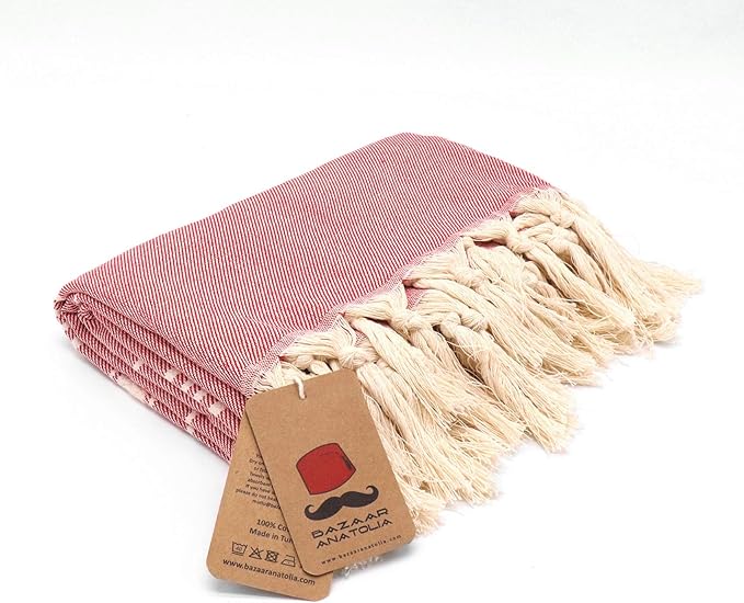 Bazaar Anatolia Turkish Beach Towel – 100% Cotton, Quick Dry, Sand Free Towel - Image 6
