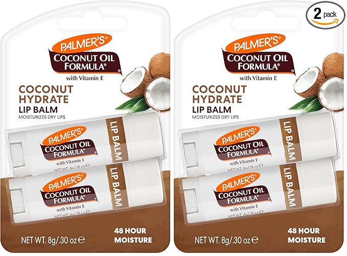 Palmer's Coconut Oil Formula Lip Balm Duo, All-Day Moisturization, Hydrates Dry by Palmers