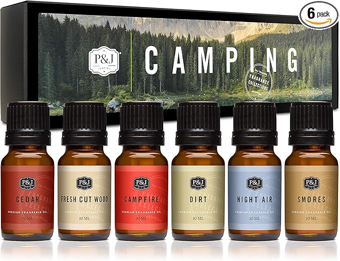 P&J Trading Fragrance Oil Camping Set | Campfire, Fresh Cut Wood, Night Air by PJTrading