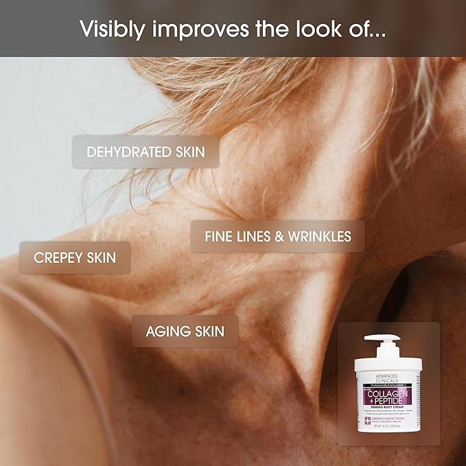 Advanced Clinicals Retinol Cream + Collagen Peptides Body Moisturizer & Face - Image 7