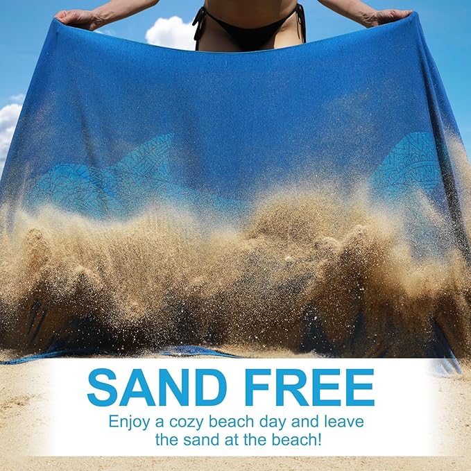 Genovega 6 Packs Oversized Turkish Beach Towels Set 74"x38" Extra Large Sand - Image 4