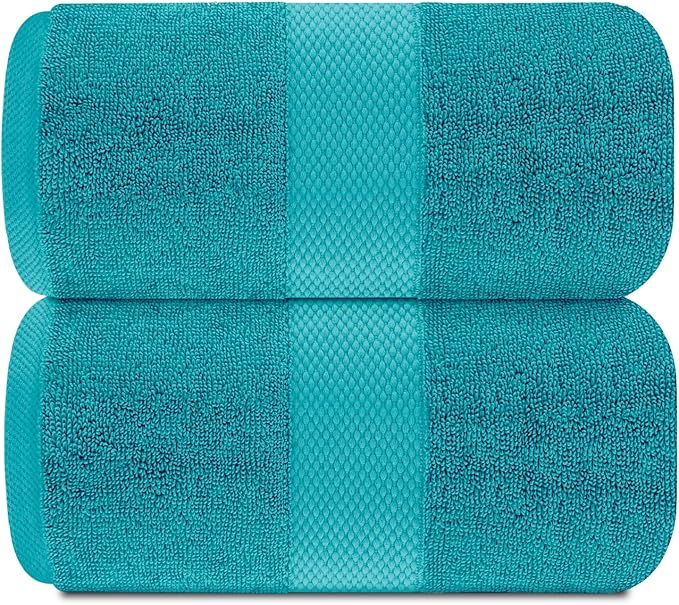 White Classic Luxury Soft Aqua Bath Sheet Towels - Image 2