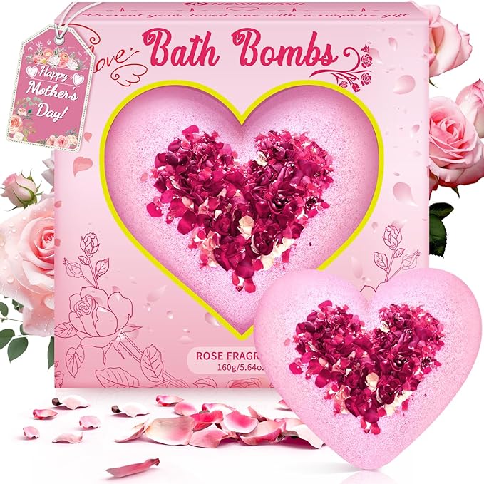 Bath Bombs for Women XXL, Basket Set for Mothers Day Gifts for Mom, Organic by Newfeifan
