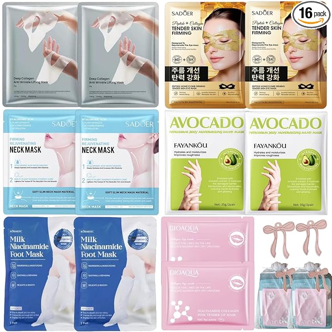 16 PCS Spa Party Supplies for Girls，Spa Party Favors Include Facial Masks by Unknown