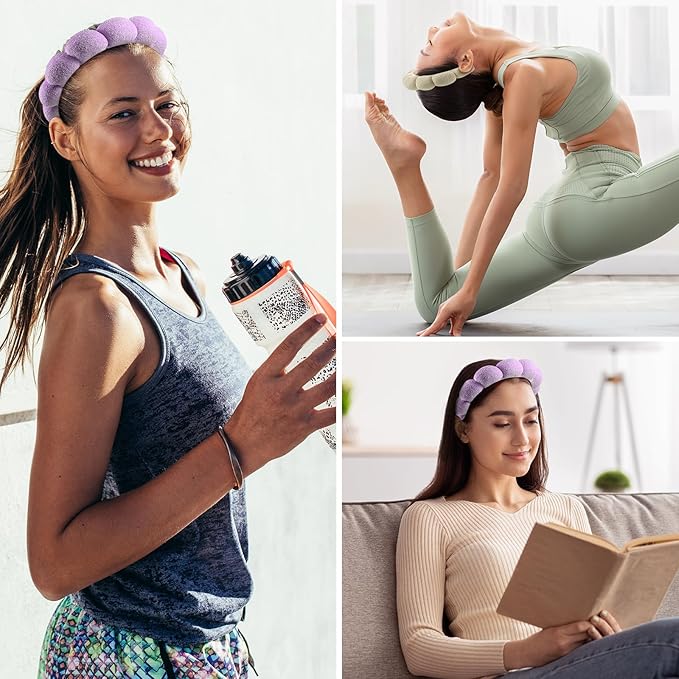 Ztomine Spa Headbands, Terry Cloth Headband - Image 4