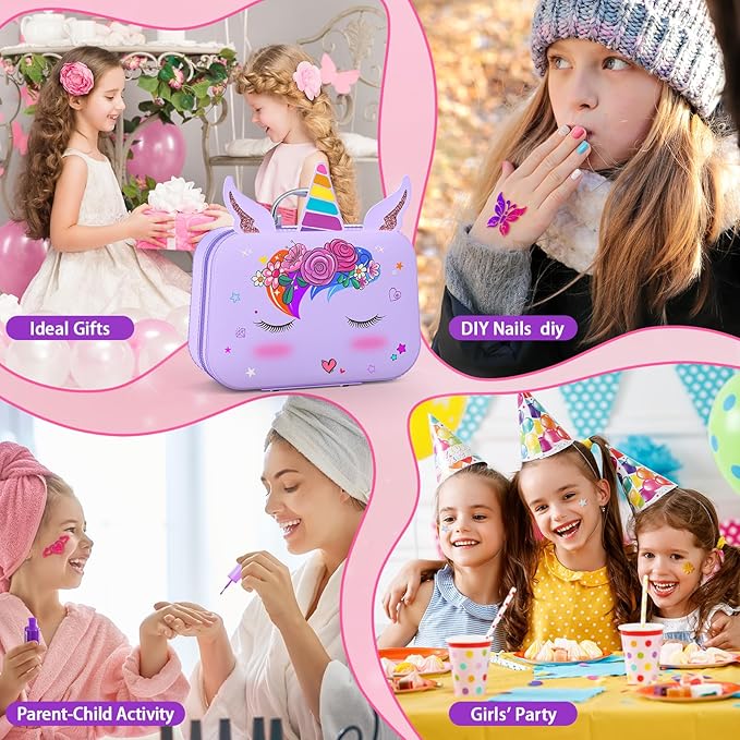 Kids Nail Polish Set for Girls, Nail Art Kit - Image 6