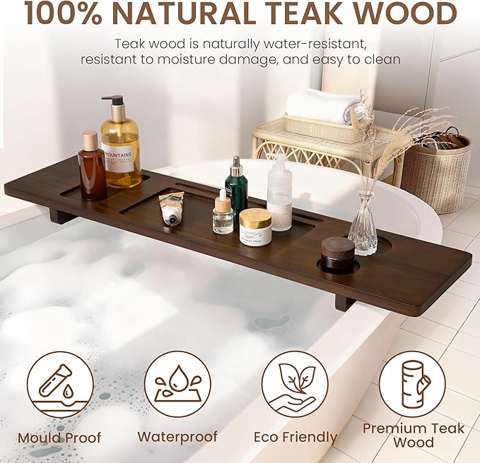 Teak Bathtub Tray - Image 5