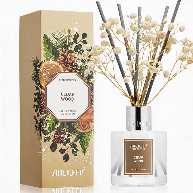 Airkeep Reed Diffuser Set, 3.38 fl oz by Airkeep