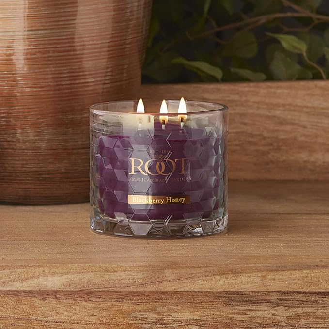 Root Candles Scented Candles Honeycomb Beeswax Blend Premium Handcrafted Candle - Image 2