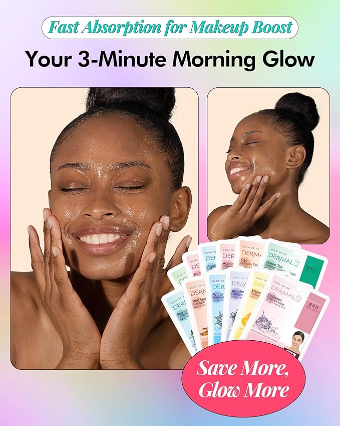 DERMAL Collagen Essence Sheet Mask 16 Combo Pack - Image 3