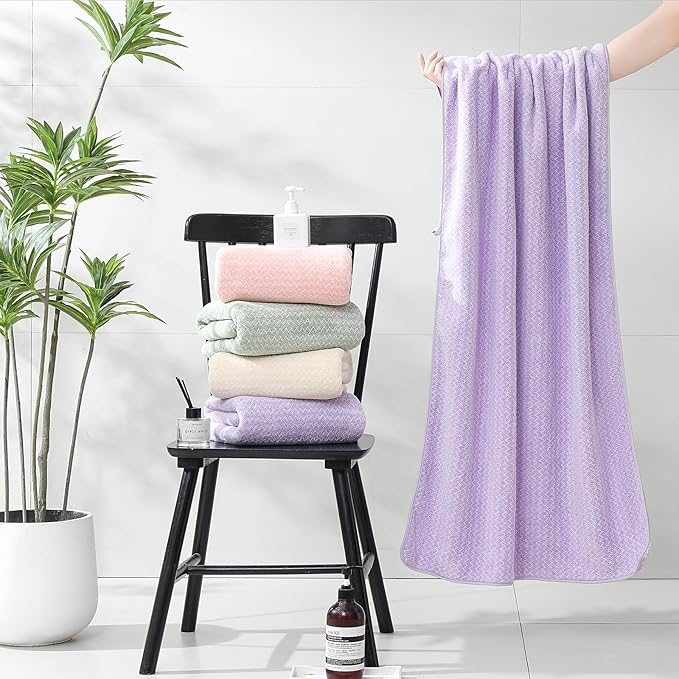 Ultra Soft Bath Towel Set, 12 Piece Family Bathroom Towels Set - Image 7