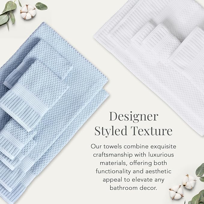 NY Loft 100% Cotton Hand Towel 6 Pack | Super Soft & Absorbent Quick-Dry Hand - Image 5