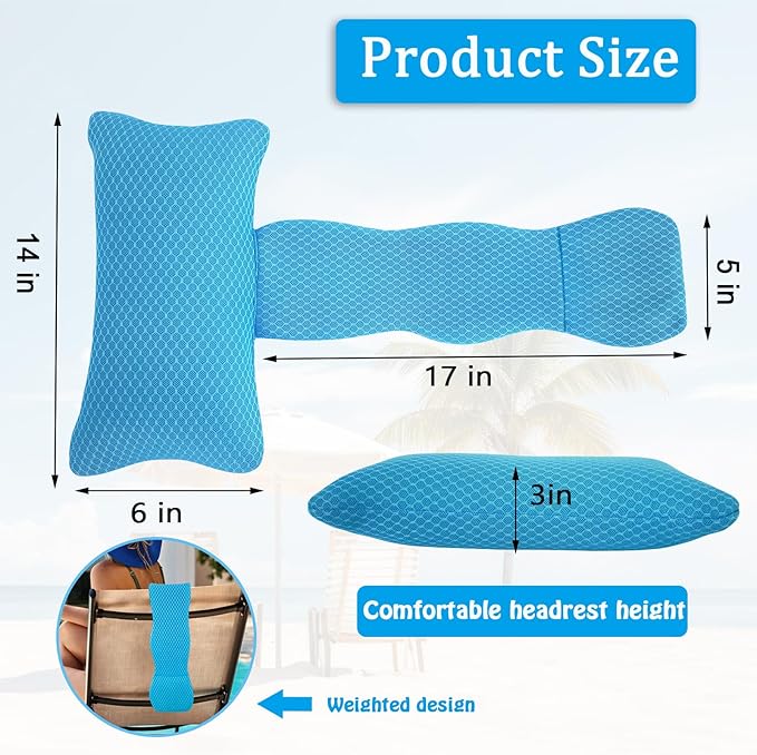 REEZEIVI Hot Tub Headrest Pillow, Chaise Lounge Pillows Outdoor 3D air mesh - Image 6