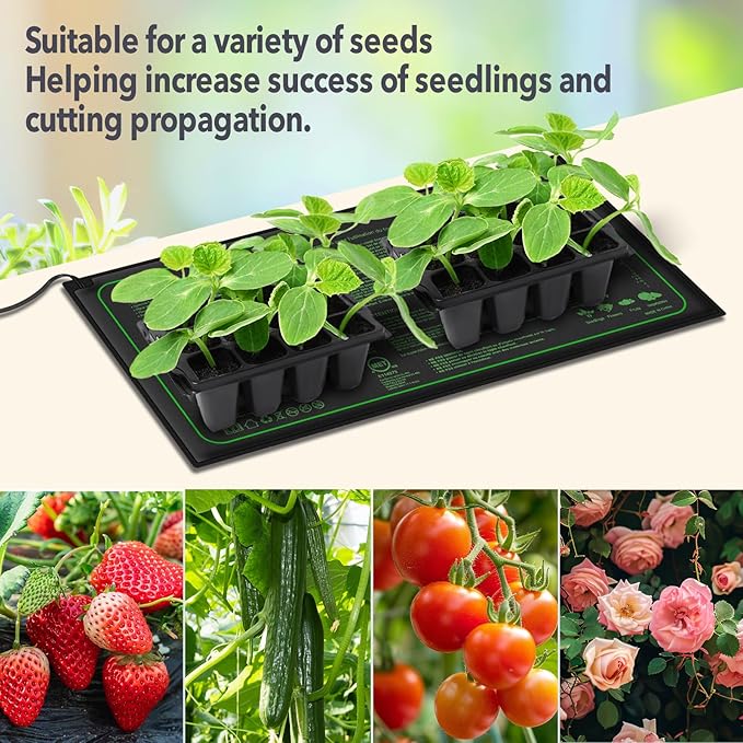 2PK Seedling Heat Mat with ETL Listed, Warm Hydroponic Heating Pad - Image 2