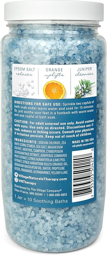 Village Naturals Therapy Tension Concentrated Mineral Bath Soak, Cedar Citrus - Image 2