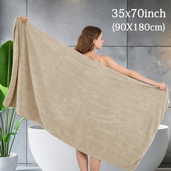 8 Piece Bath Towel Set-2 Oversized Bath Sheets, 2 Hand Towels, 4 - Image 2