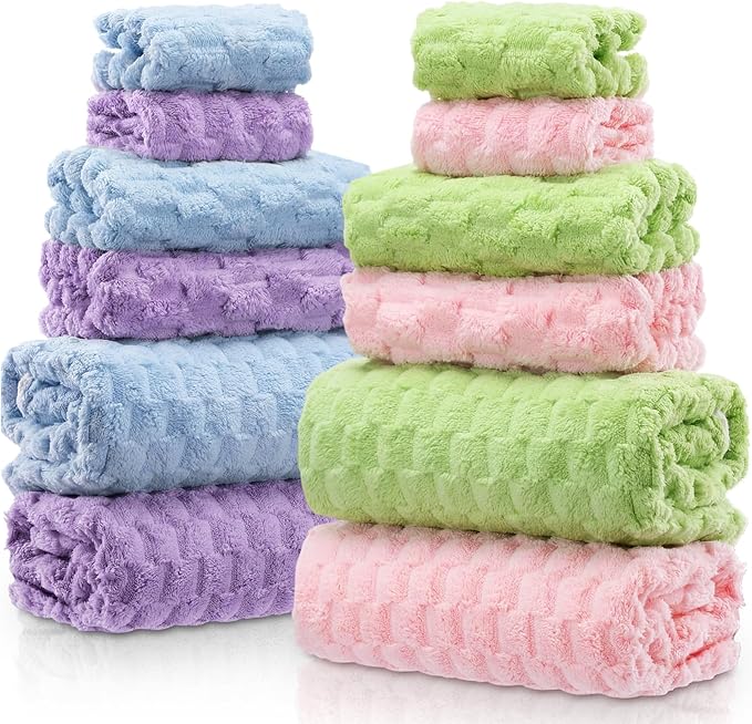 Gilprop 12 Pcs Soft Bath Towels Set by Gilprop