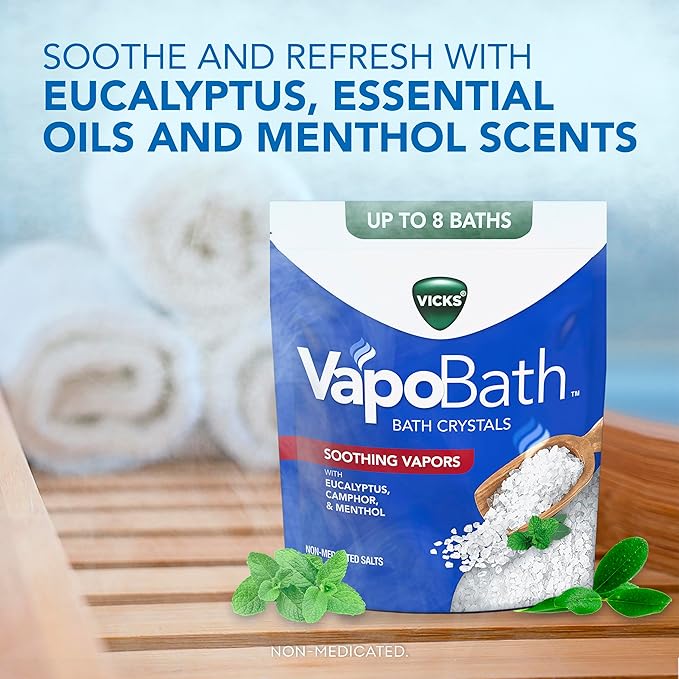 Vicks VapoBath, Bath Crystals, Soothing Non-Medicated Vicks Vapors, Refreshing - Image 3