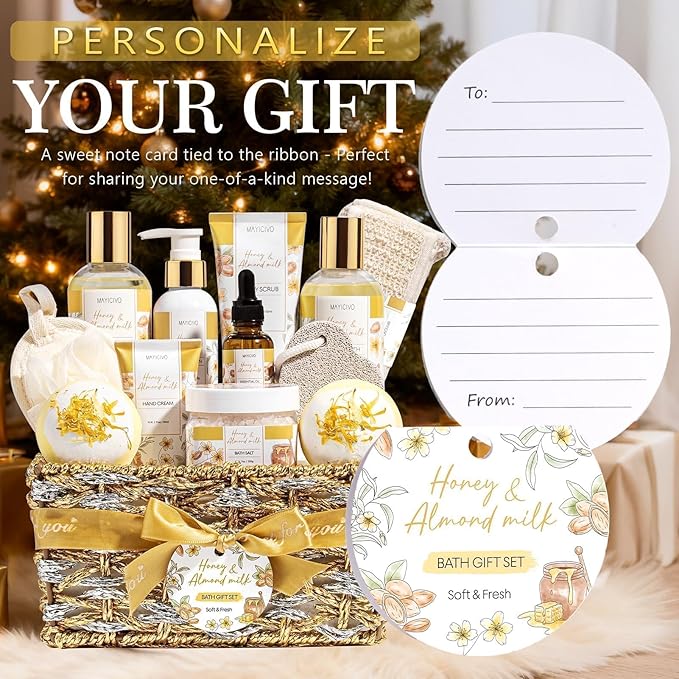 Mothers Day Birthday Gifts for Women, Honey & Almond Milk Relaxing Spa Gift - Image 7