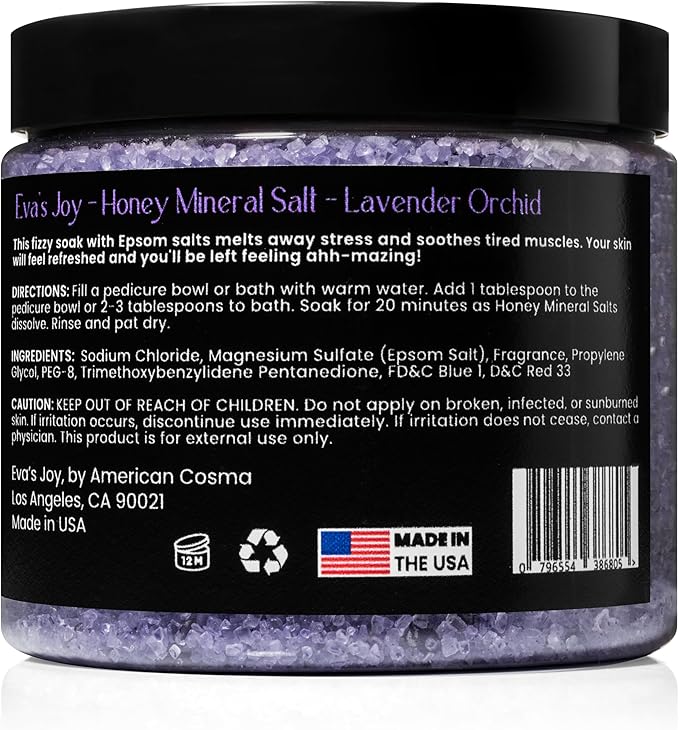 Eva's Joy Lavender Orchid Mineral Bath and Foot Soak, Made - Image 3