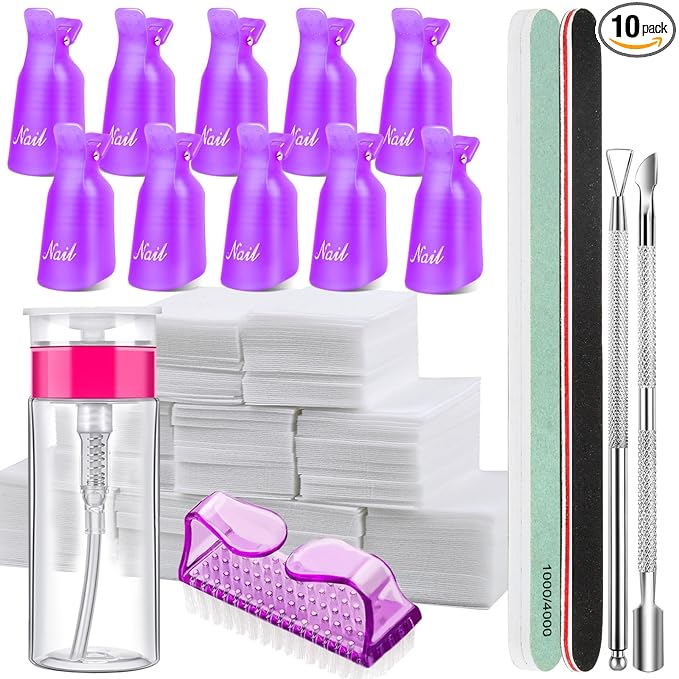 FANDAMEI Nail Polish Gel Remover Tools Kit, 100ml Nail Polish Remover Bottle by FANDAMEI