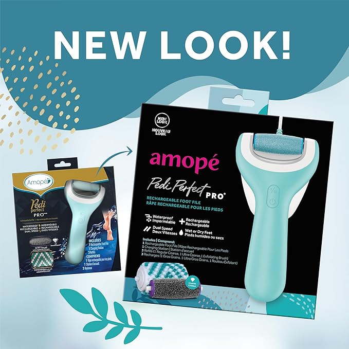 Amope Pedi Perfect Pro Wet & Dry Electric Foot File Callus Remover Kit - Image 2