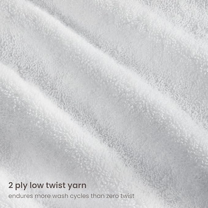 BIOWEAVES 100% Organic Cotton 700 GSM Plush Washcloths 13" x 13" GOTS Certified - Image 3
