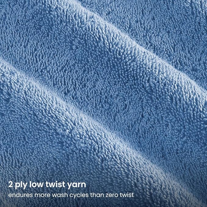 BIOWEAVES 100% Organic Cotton 700 GSM Plush Bath Towels 30" x 58" GOTS Certified - Image 4