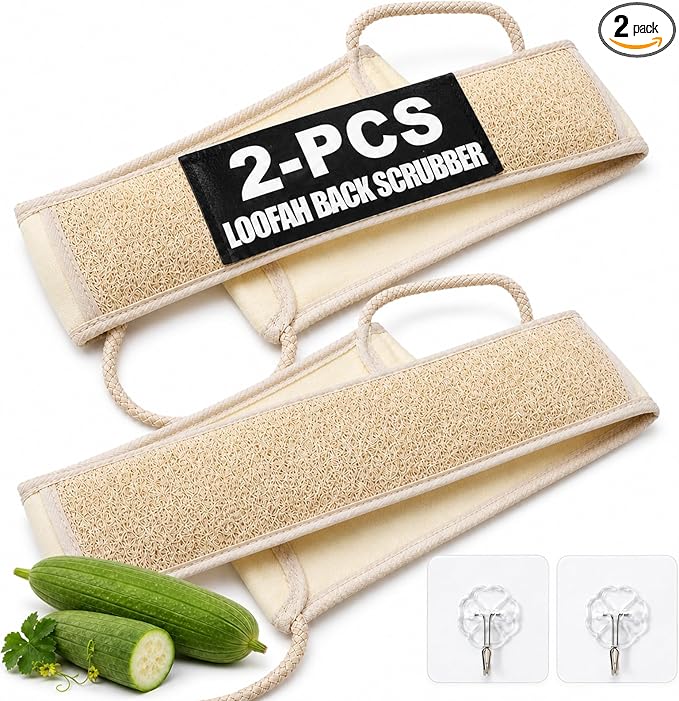 2 Pack Egyptian Loofah Back Scrubber by Unknown
