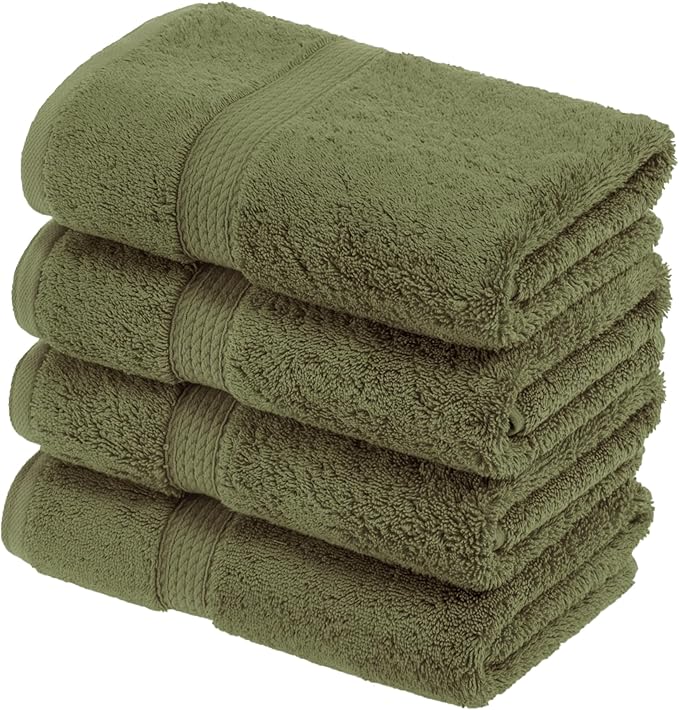 Superior Egyptian Cotton Pile Hand Towel Set of 4, Ultra Soft Luxury Towels by SUPERIOR