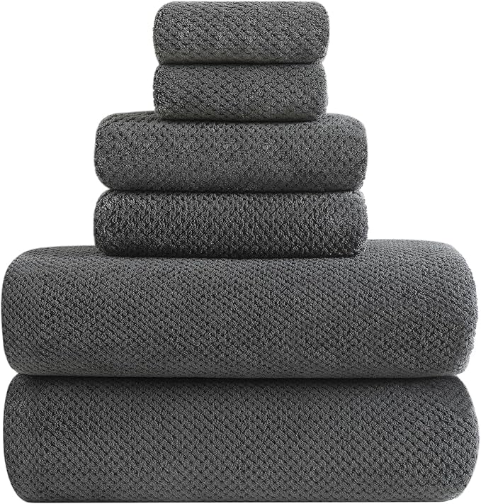 YTYC 29x59 Inch Extra Large Bath Towels Set of 6 Quick Dry Super Soft by YTYCTowels