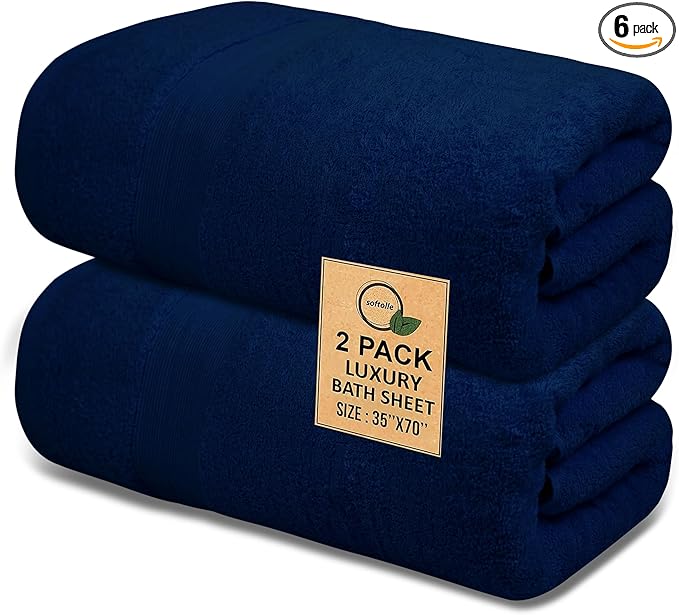 Softolle 100% Cotton Luxury Bath Sheets by Softolle