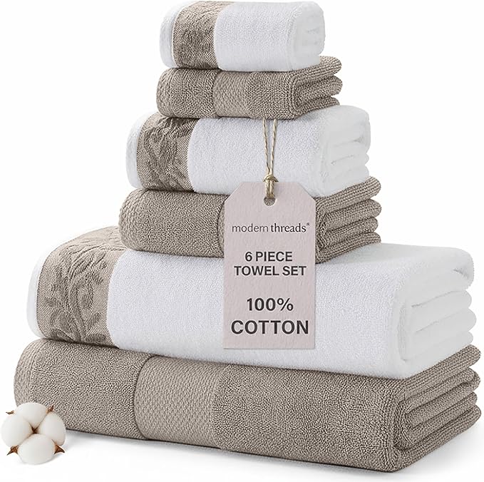 Modern Threads 600 GSM 6-Piece Towel Set by ModernThreads