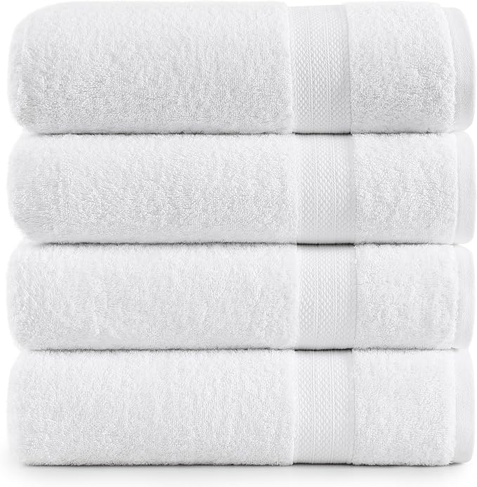 Lane Linen 100% Cotton 4 Pack Bath Sheets by LaneLinen