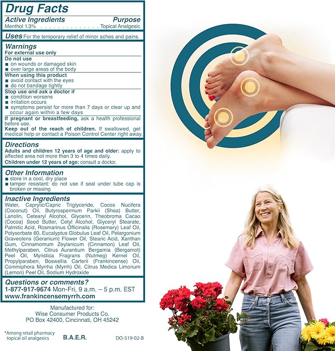 Frankincense & Myrrh Foot Pain Relief Cream - Image 8
