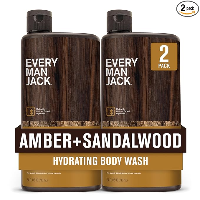 Every Man Jack Amber+Sandalwood Hydrating Mens Body Wash by EveryManJack