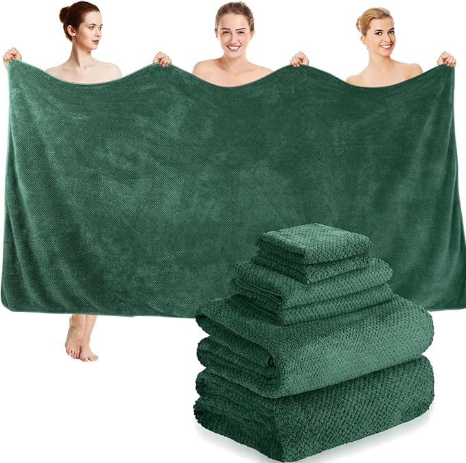 Peryiter Oversized Bath Towels Set of 6 by Peryiter