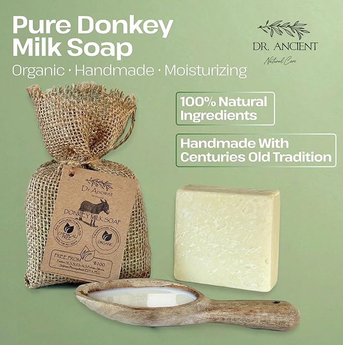 Dr.Ancient Donkey Milk Soap Bar Natural Moisturizing Milk Soap Ancient Inspired - Image 2