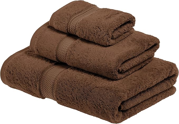 Superior Egyptian Cotton Pile 3 Piece Towel Set, Includes 1 Bath, 1 Hand by SUPERIOR