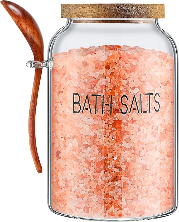 SiliFine 1 Piece 94 oz Bath Salts Glass Jar by SiliFine