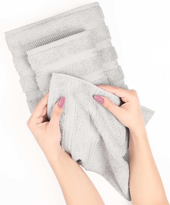 American Soft Linen Luxury 4 Piece Bath Towel Set, 600 GSM 100% Cotton Turkish - Image 5