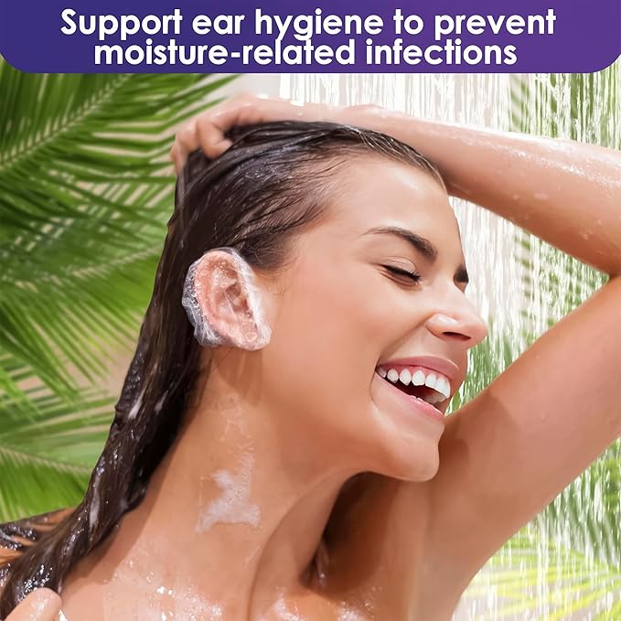 100 Pcs Ear Cover for Shower – Disposable Ear Covers for Hair Dryer – Easy to - Image 6