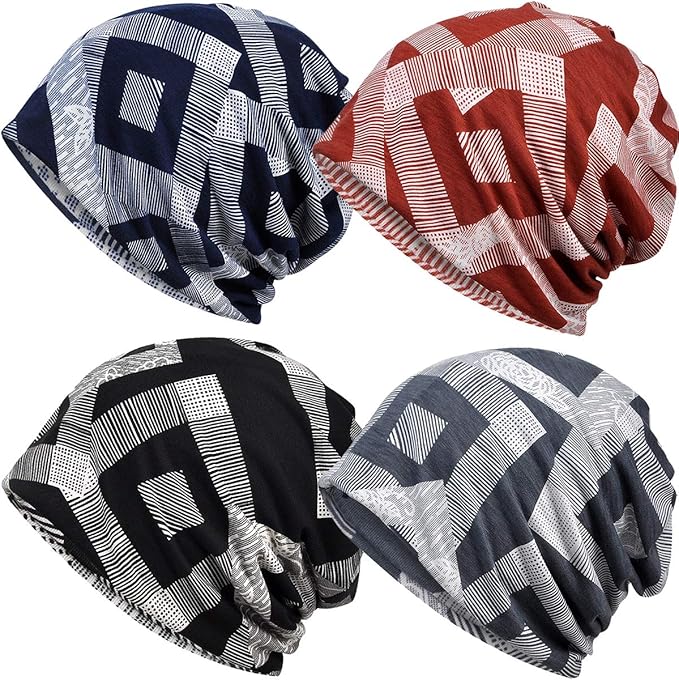 Women's Summer Beanie for Men Hat Boho Hats Adult Dwarf Hats Chemo Cap Cancer by Ababalaya