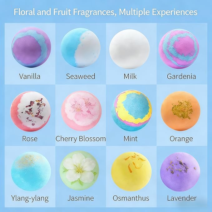 12-Piece Bath Bomb Gift Set for Kids, Bath Bombs for Kids - Image 9