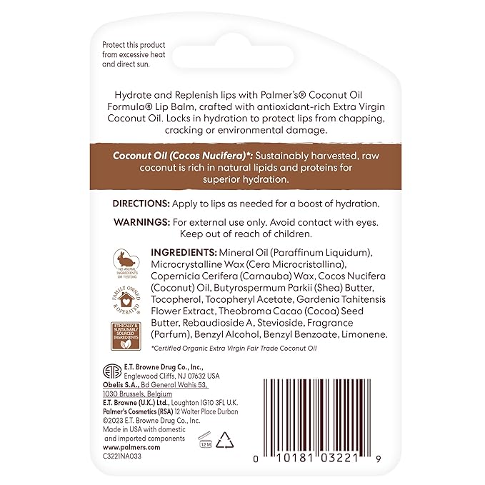 Palmer's Coconut Oil Formula Lip Balm Duo, All-Day Moisturization, Hydrates Dry - Image 3