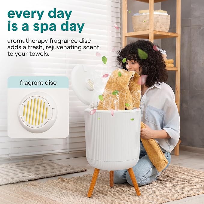 SereneLife Freestanding Towel Warmer Bucket – 18" Hot Towel Warmer - Image 3