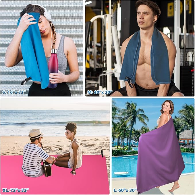 BOGI Microfiber Travel Sports Towel-Quick Dry Soft Lightweight Absorbent - Image 9